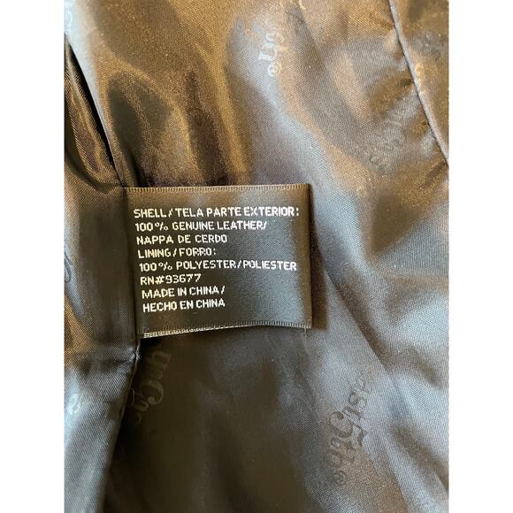 East 5th Genuine Leather Jacket Zip Up Lined Pockets Size Small Tailored Y2K - Picture 5 of 8